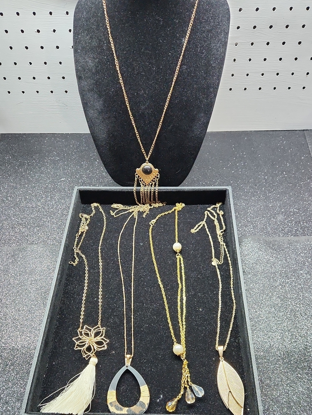 Gold-Tone Women's Pendant Necklace -Bundle